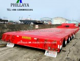 2-5 Axles Military Use Heavy Duty Lowbed Loader Low Bed Truck Semi Trailer