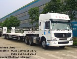 2018 New 60 Ton 3 Axle 13 Meters Lowbed Transport Truck Semi Trailer