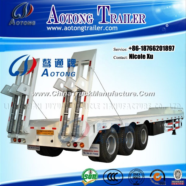 China Manufacturer Attractive Price 3/4/5 Axles 50/80/100 Tons Heavy Duty Trailer Low Flat Bed Semi 
