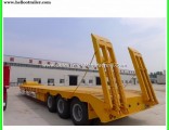 China Lowboy Semi Trailer 50 Ton Low Bed Truck Trailer