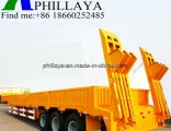 Three BPW Axles Transport Excavator Low Bed Truck Trailer