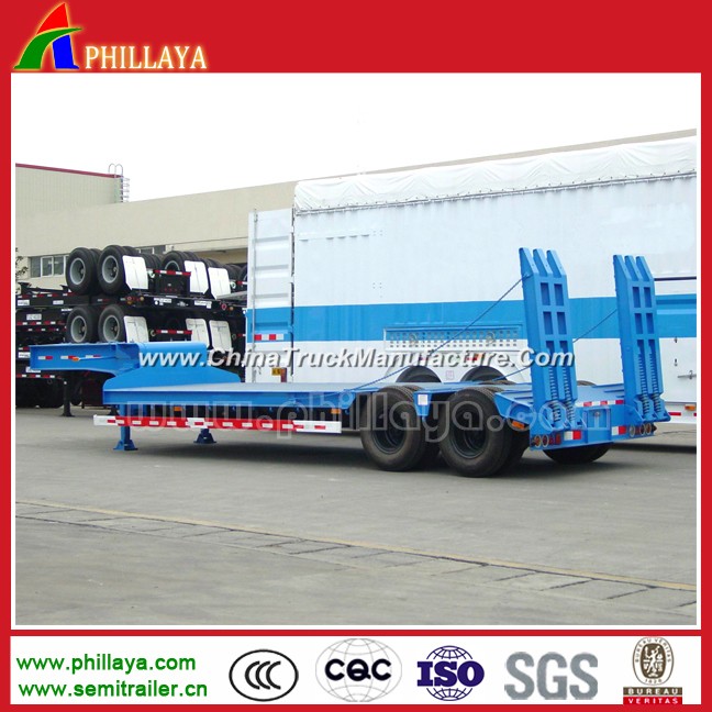 Lowbed 2-3 Axle 30-100 Tons Heavy Duty Low Bed Loader Truck Semi Trailer