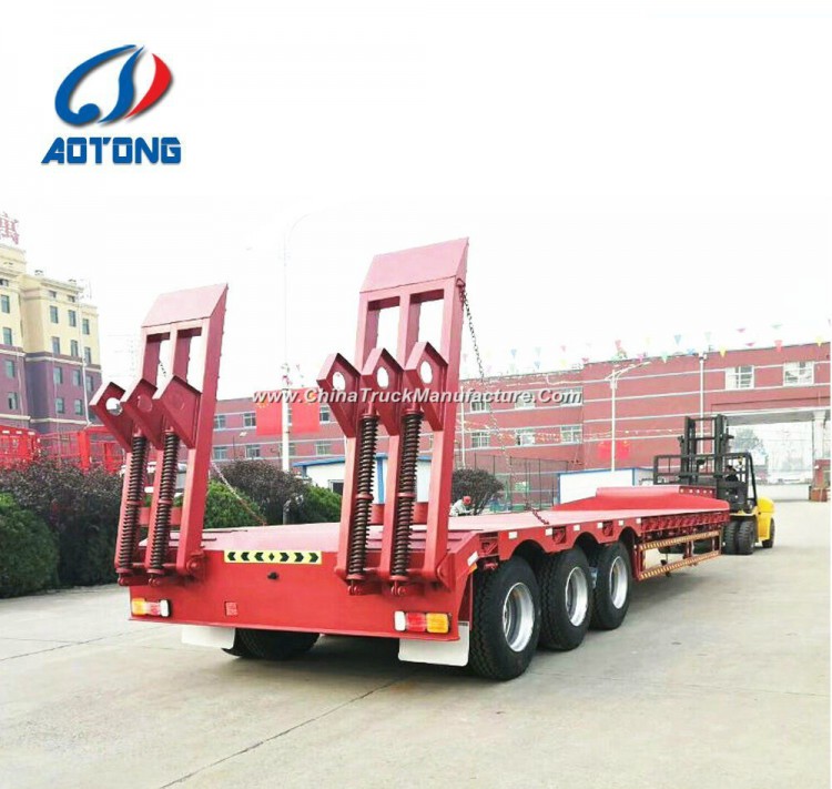 70 Tons 2 Lines 3/4 Axles Low Bed/Lowboy Truck Trailer