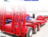 3 Axles Low Bed Flatbed Utility Cargo Semi Truck Trailer