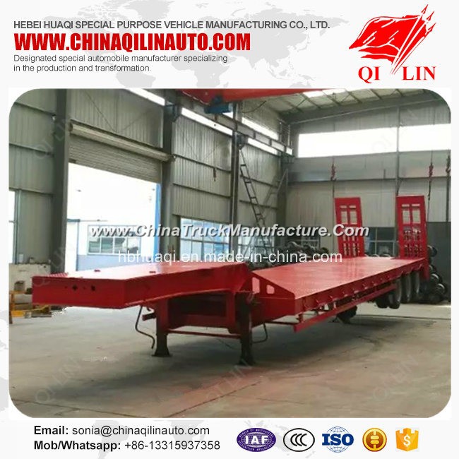Widely Used 12 Wheels 40FT Flatbed Semi Truck Trailer