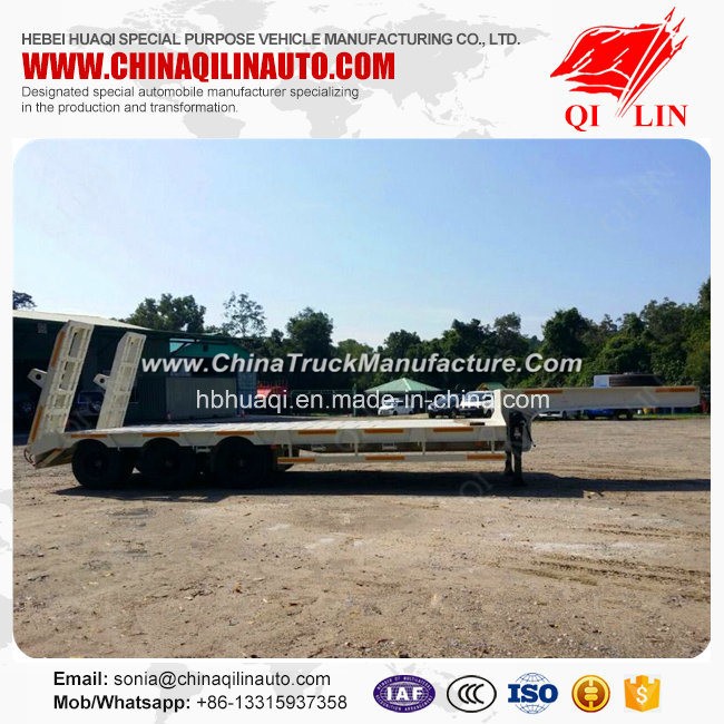China Factory Price Extendable Lowboy Flatbed Semi Trailer for Sale