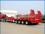 Factory Selliing 4 Axle 60 Tons 100t Low Loader/Lowboy/Lowbed Semi Trailer