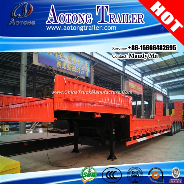 120 Tons 4 Axles Low Bed/Lowboy Semi Trailer