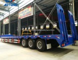 3axles Excavator Transport Gooseneck Lowboy/Lowbed Semi Truck Trailer 70t China