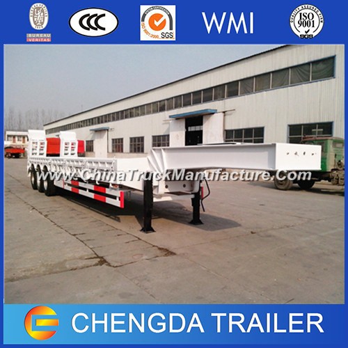 Supplier Tri-Axles 60t Lowboy Low Bed Semi Trailer for Sale