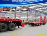 3 Axles 4 Axles Extendable Low Bed Semi Trailer, Hydraulic Steering Wind Blade Lowbed Trailer