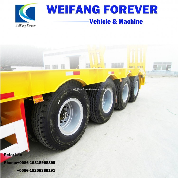 Weifang Forever 3axles Excavator Transport Gooseneck Lowboy Low Bed Lowbed Semi Trailer