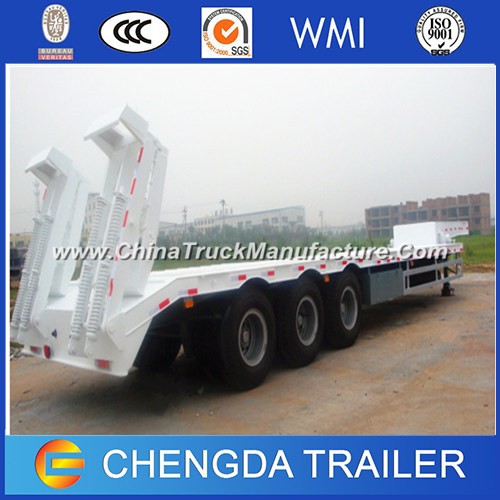 China Made 60tons Lowboy Truck Trailer for Kenya