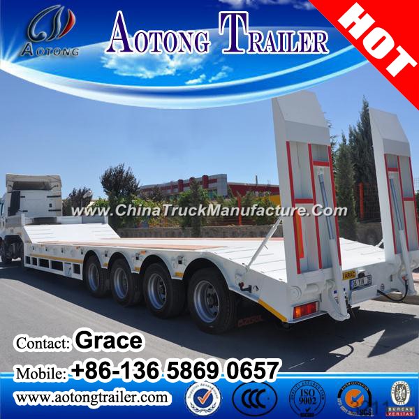 Manufacturer Sale 30 Ton 60 Ton 100 Ton Lowboy Trailer, Price Low Bed Trailers, Low Flatbed Trailer,