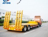 Polular Exposed Tires Design 2axle 30-50tons Lowboy/Gooseneck Low Bed Trailers
