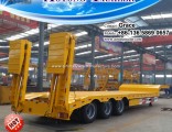 Low Bed Semi Trailer with Hydraulic Ladder for Sale