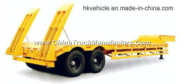 2 Axles Low-Bed Semi-Trailer From Jinan Factory