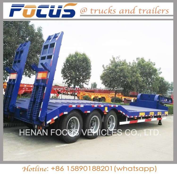Chinese Manufacturer Commercial Vehicles Low Bed Tri Axle Trailer