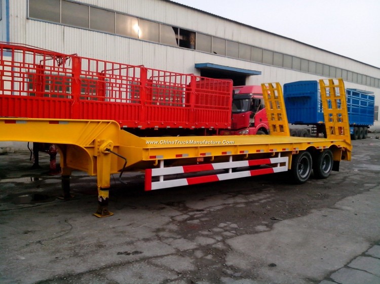 30t 2 Axle Low Bed Trailers Hot Sales
