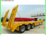 Tri Axle 60 Ton Heavy Loading Gooseneck Hydraulic Low Bed Semi Trailer