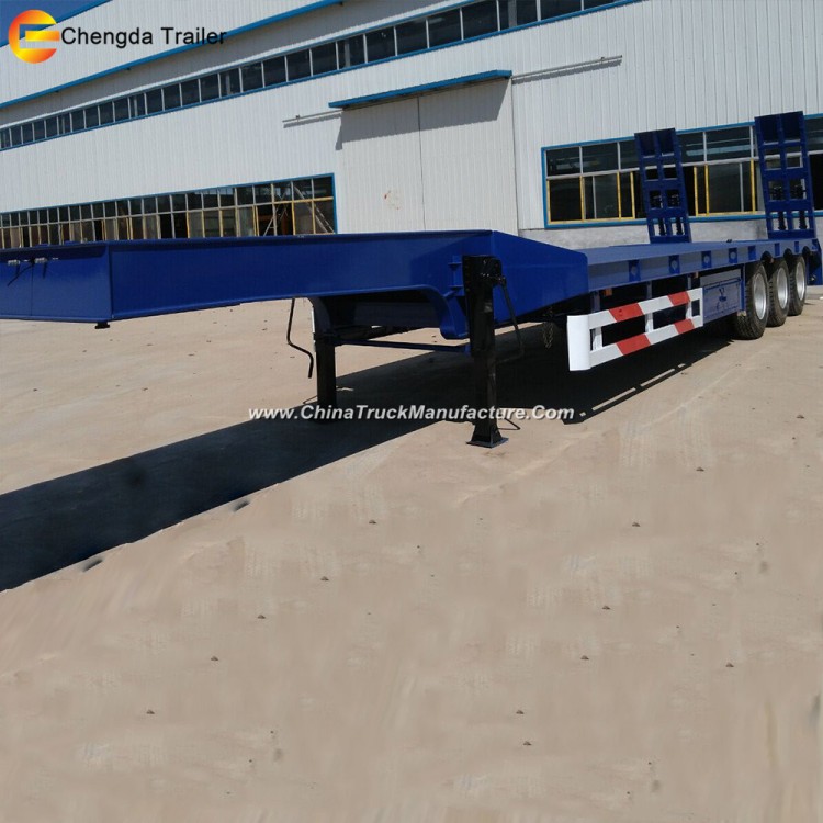 Hydraulic Gooseneck Low Bed Semi Trailer with Container Lock