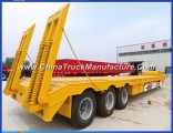 3 Axles Lowbed Semi-Trailer Used for Excavotor Transport