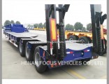 50tons Hydraulic Lowbed Platform Truck Semi Trailer for Excavator Transportation