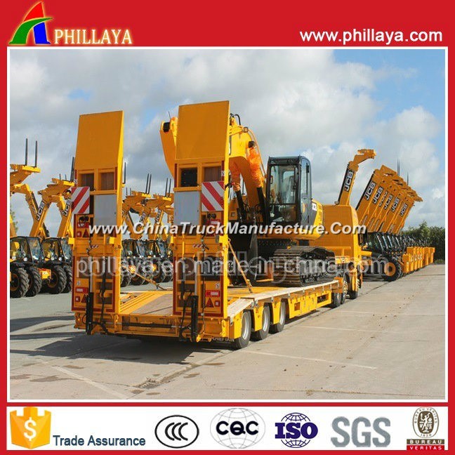 China Manufacturer Heavy Machine Excavator Low Bed Trailer