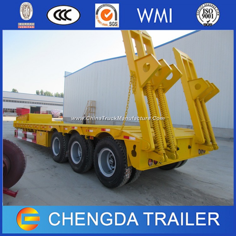 Machinery Equipment Transport Width Extenable Lowbed Semi Trailer for Sale