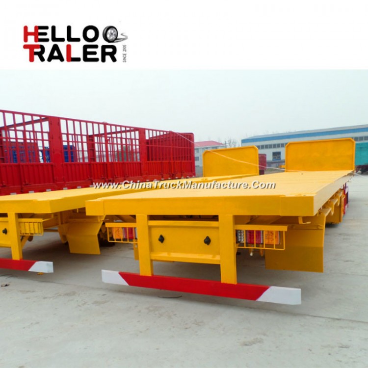 13m 4 Axle Flatbed Semi Truck Trailer with Good Quality