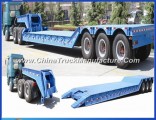 3axles China Hydraulic Low Bed Trailer
