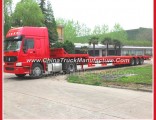 China Heavy Equipment Low Bed Trailer with Hydraulic Steering Axles