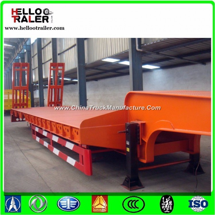 Chinese Hydraulic Ladder Low Bed Semi Trailer