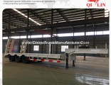 High Quality Low Bed Semi Trailer with Hydraulic Ladder