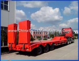3 Axles 60 Tons Lowbed Trailer with Hydraulic Ramp