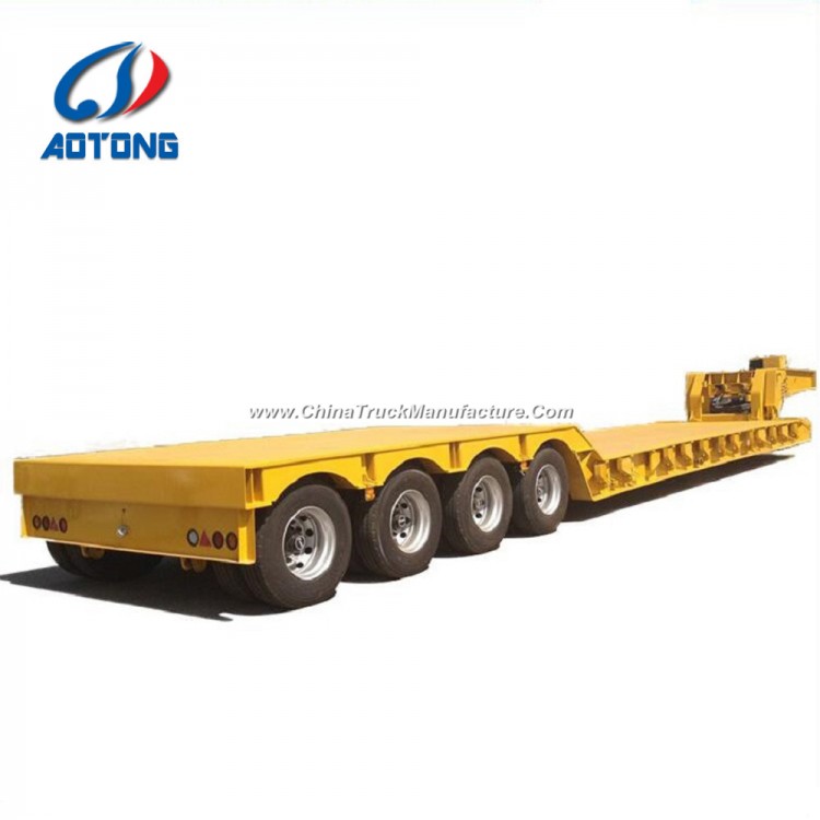Heavy Load Good Quality 4axle 60tons Low Bed Semi Trailer