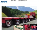 5 Axles 80tons Hydraulic Low Bed Semi Truck Trailer