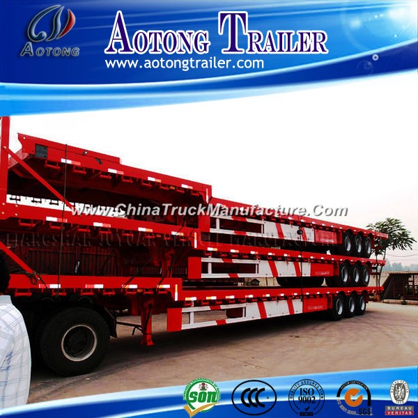 Aotong Barnd 3 Axles Low Bed Trailer for Sale