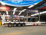 80 Tons Low Bed Trailer, 4 Axle Low Flatbed Semi Trailer