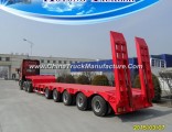 5 Axle 100tons Low Flat Bed Semi Truck Trailer for Sale