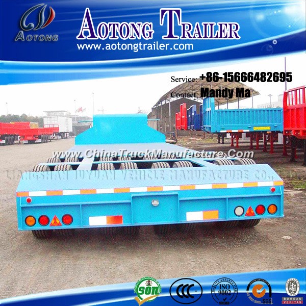 2 Row 4 Axle Low Bed Semi Trailer 100 Tons
