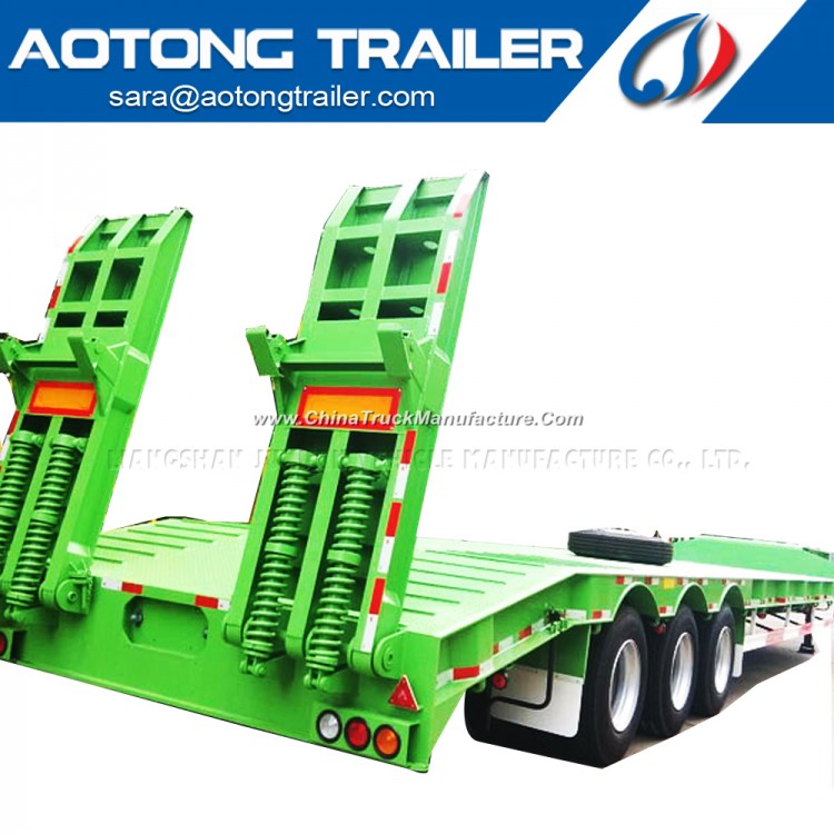 Mombasa Port 2-4 Axles 40-80ton Low Bed Tractor Semi Trailer