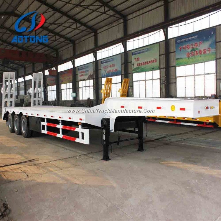 3 Axle 13-20m Low Bed Flatbed Trailer