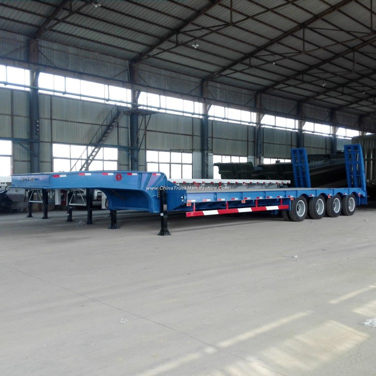 4 Axle 80t Lowbed Semi Trailer for Sales (LHY940)