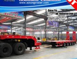Extendable 5 Steering Axles Low Bed Trailer with Lifting Axis