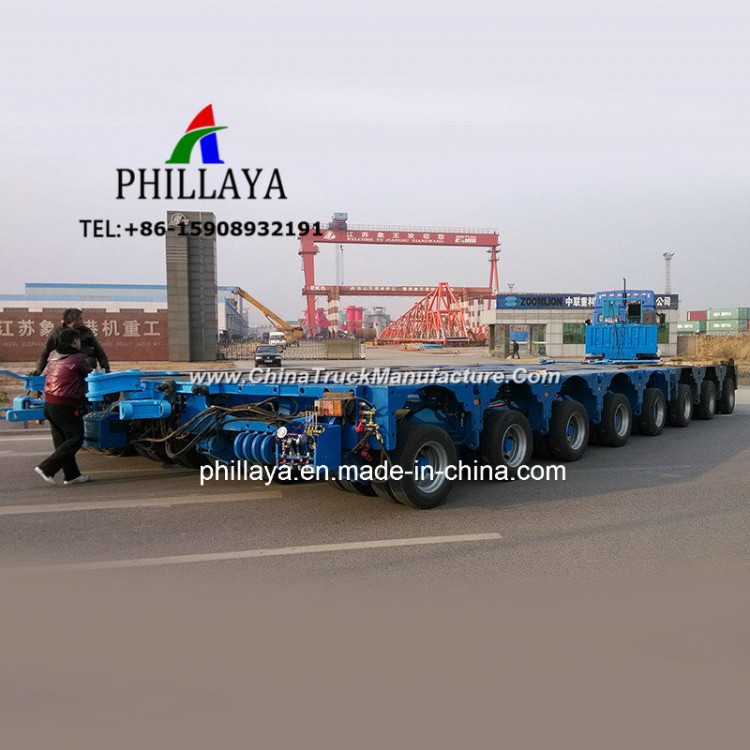 Heavy Duty Truck Connecting Low Loader Hydraulic Modular Trailer