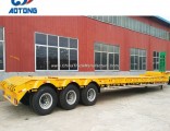 3 Axles 60 Ton Low Bed Semi Trailer Heavy Transport Trailers