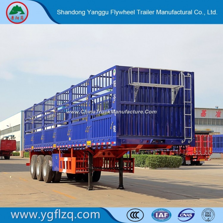 Carbon Steel 40-80t Stake/Side Board/Fence/ Truck Semi Trailer for Cargo/Fruit/Livestock/Mineral