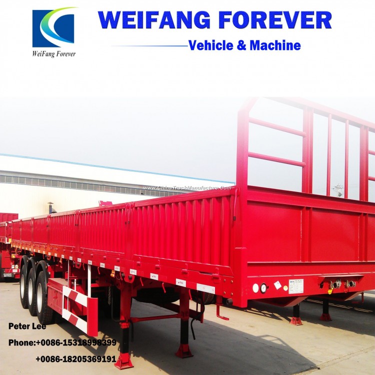 Weifang Forever Manufacture Side Wall/Side Drop/Sideboard/Bulk Cargo Truck Semi Trailer