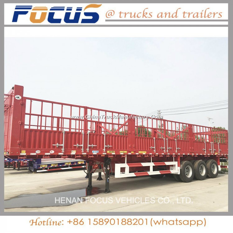 Stake/Cargo/Fence Semi Truck Trailer with Twist Locks for Container Carrying